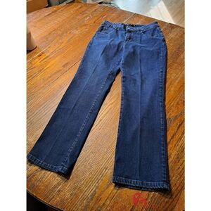 10P Petite Lee Classic Fit Denim Blue Jeans with Pockets Belt Loops Stretch